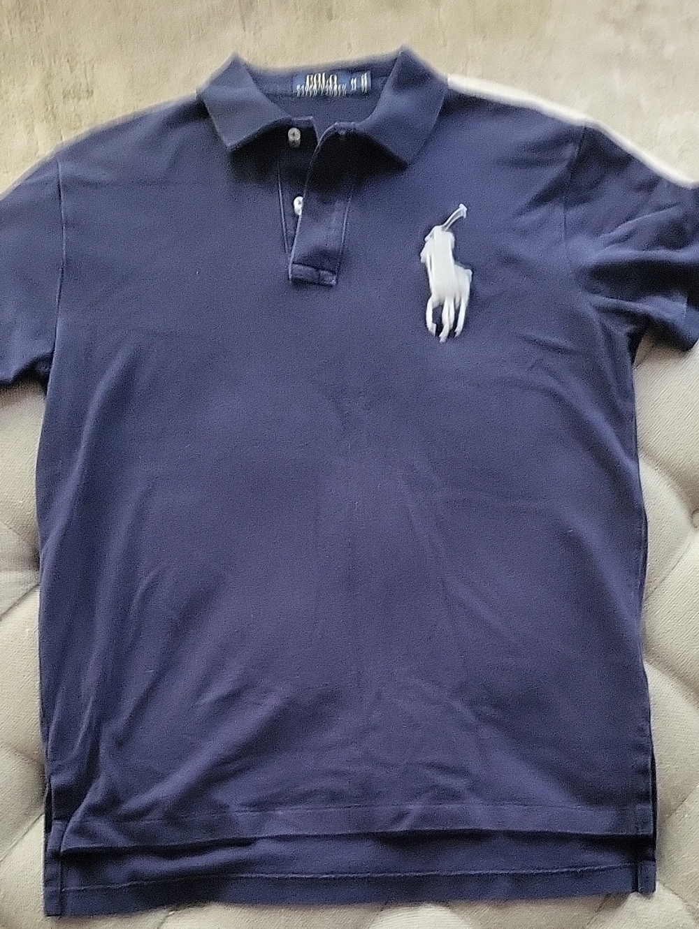 Polo Ralph Lauren Navy Polo Shirt with White Pony Logo